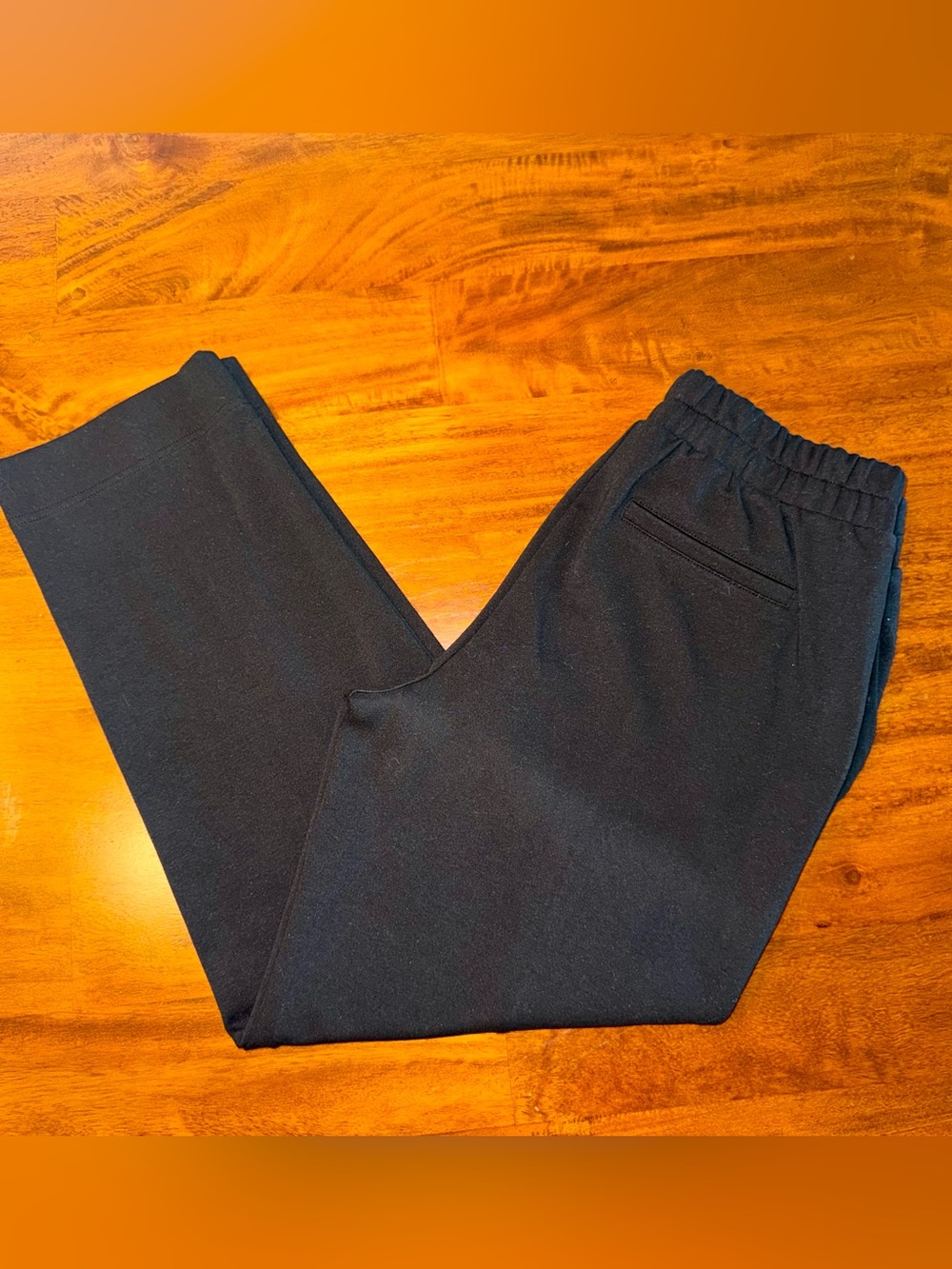A New Day High-Rise Pintuck Knit Jogger Pants Black M